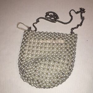Zara Beaded Faux Pearl Evening Purse